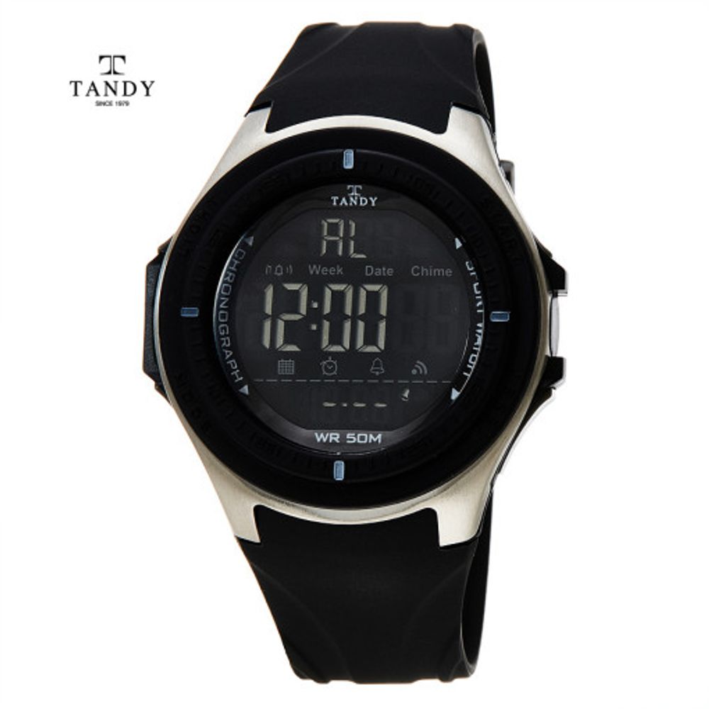 [TANDY] Digital Watch T-2101 – 5ATM Waterproof, Hourly Notification, Snooze Function, Perfect for Active Lifestyles and Everyday Wear